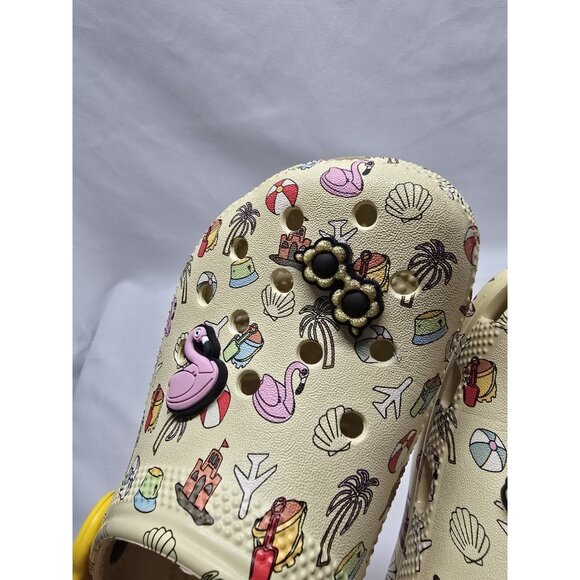 KIDS CROCS Spring Break Printed CLASSIC CLOG Size JR 2 - Picture 8 of 10
